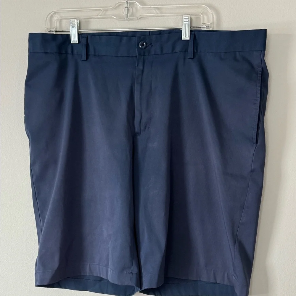 SLAZENGER Performance Golf Shorts Flat Front Navy Blue Men's Size 38x10